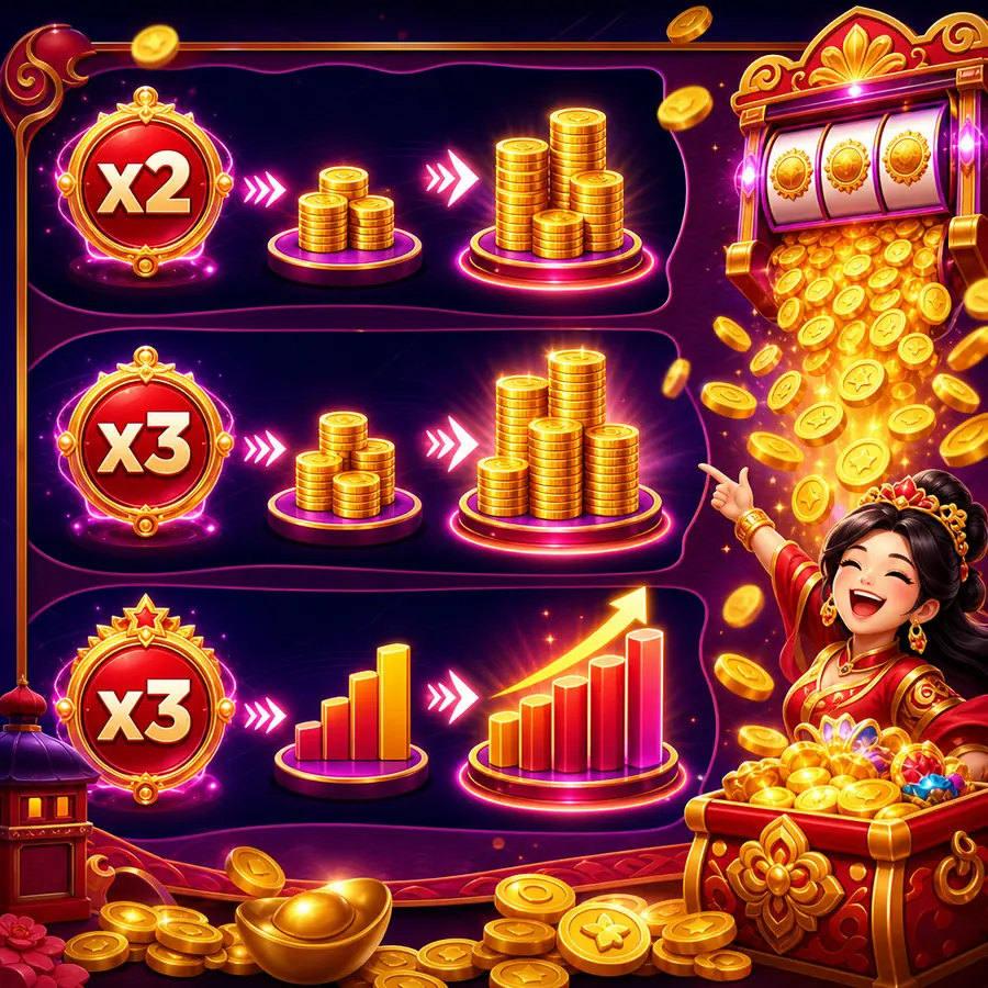 Ilustrasi edukasi Indoslot88: Apa Itu Multiplier dalam Slot?